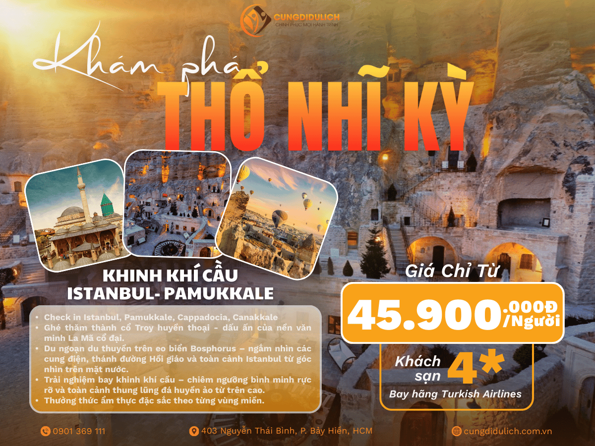 Khám Phá Thổ Nhĩ Kỳ 8N7Đ- Bay Tối