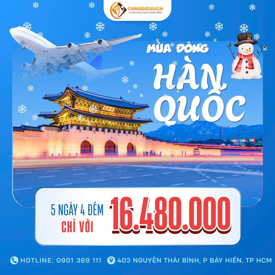 Cùng Đi Hàn Quốc 5N4Đ - Mùa đông siêu khuyến mãi - 1