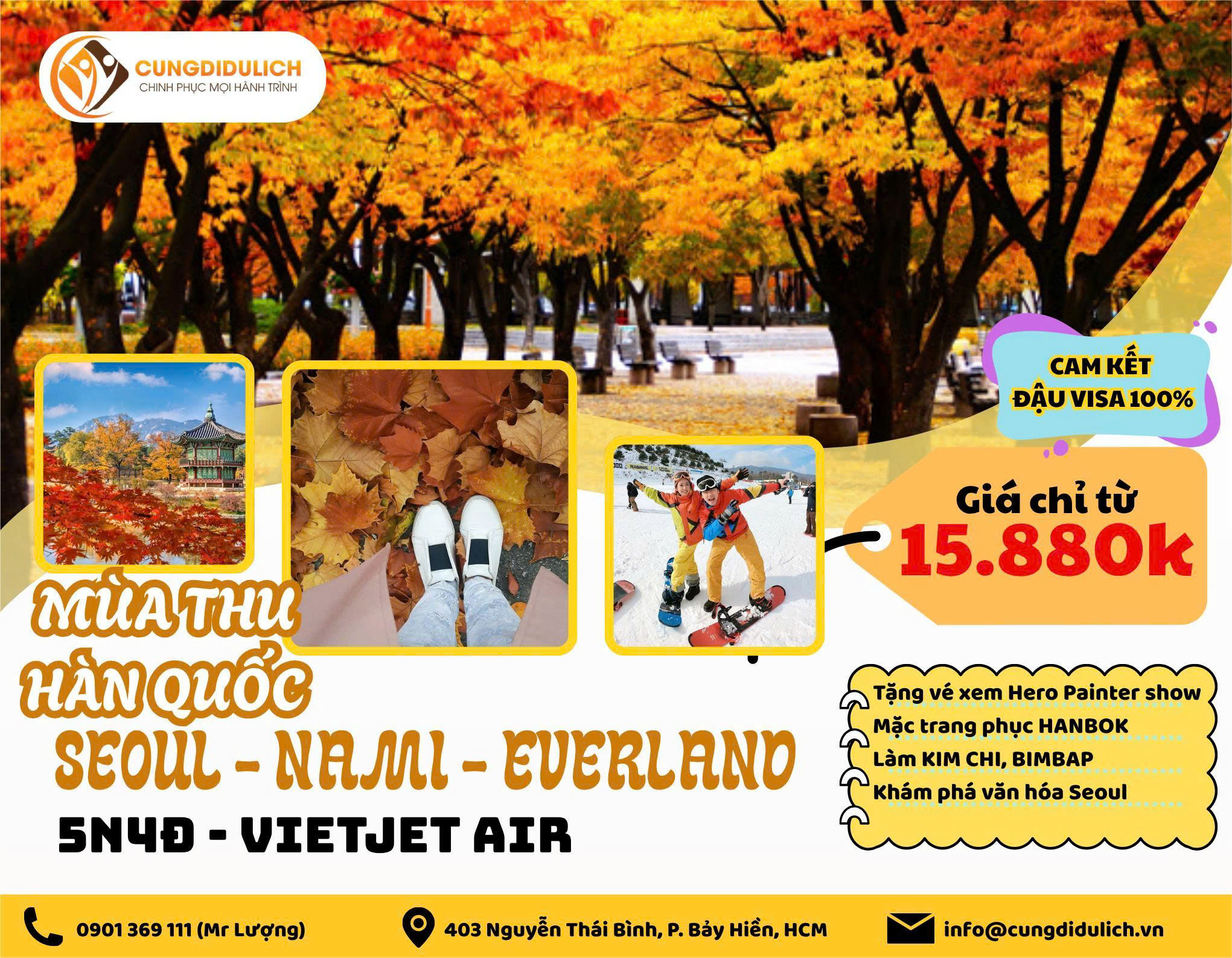Cùng Đi Hàn Quốc 5 Ngày 4 Đêm