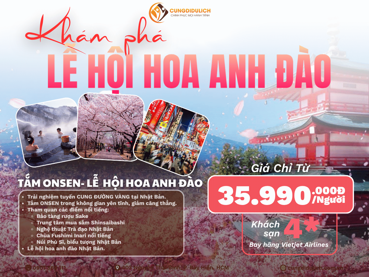 Cùng Đi Nhật Bản 6N5Đ- Cung Đường Vàng Mùa Hoa Anh Đào - 11