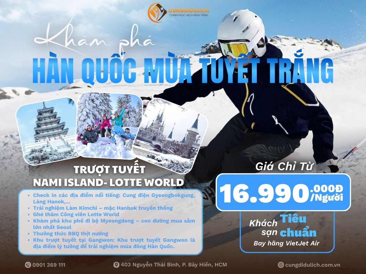 Khám phá Hàn Quốc Mùa Tuyết Trắng 5N4Đ- Bay Tối VNA - 1