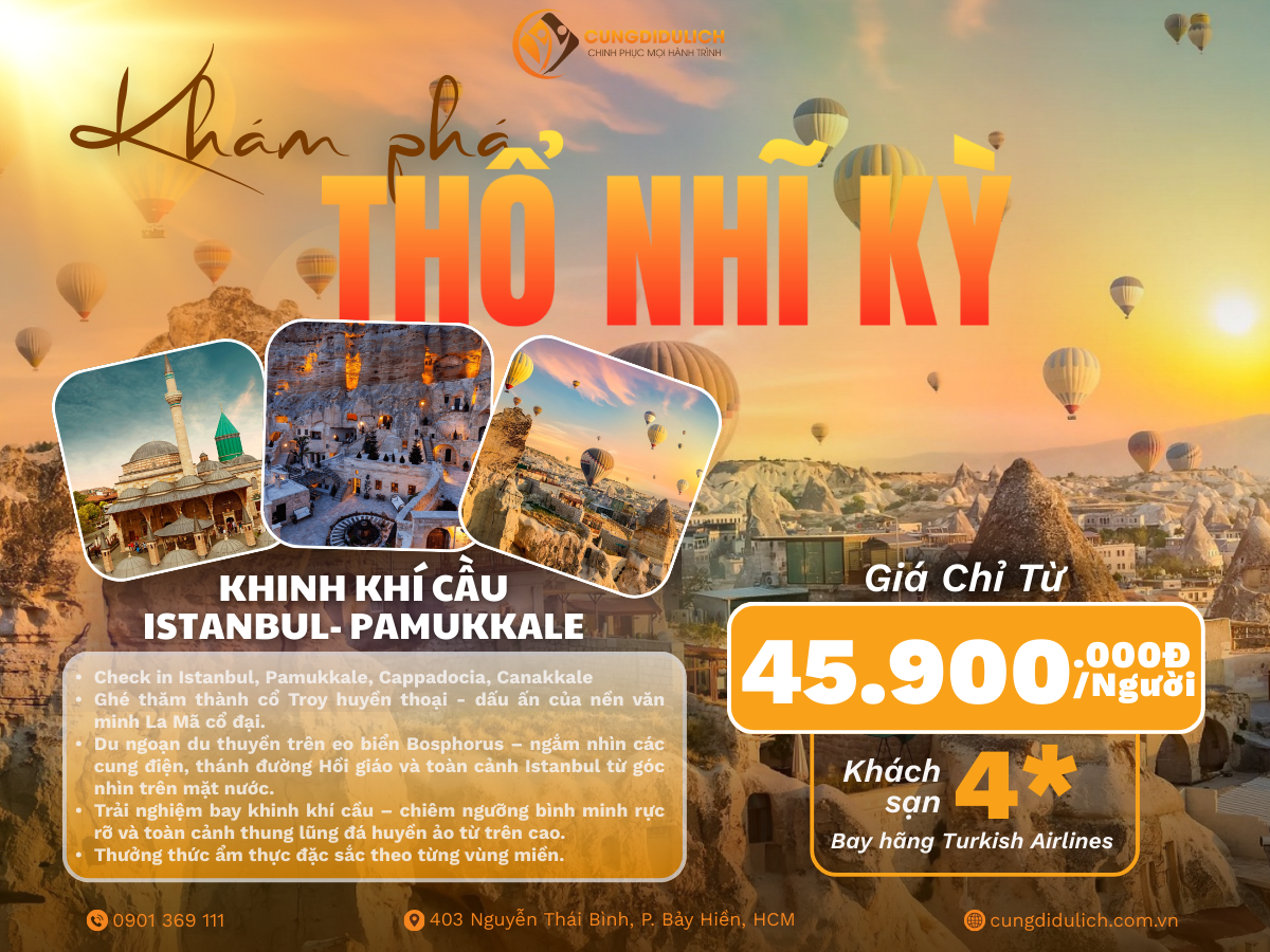 Khám Phá Thổ Nhĩ Kỳ 8N7Đ- Bay Sáng - 1
