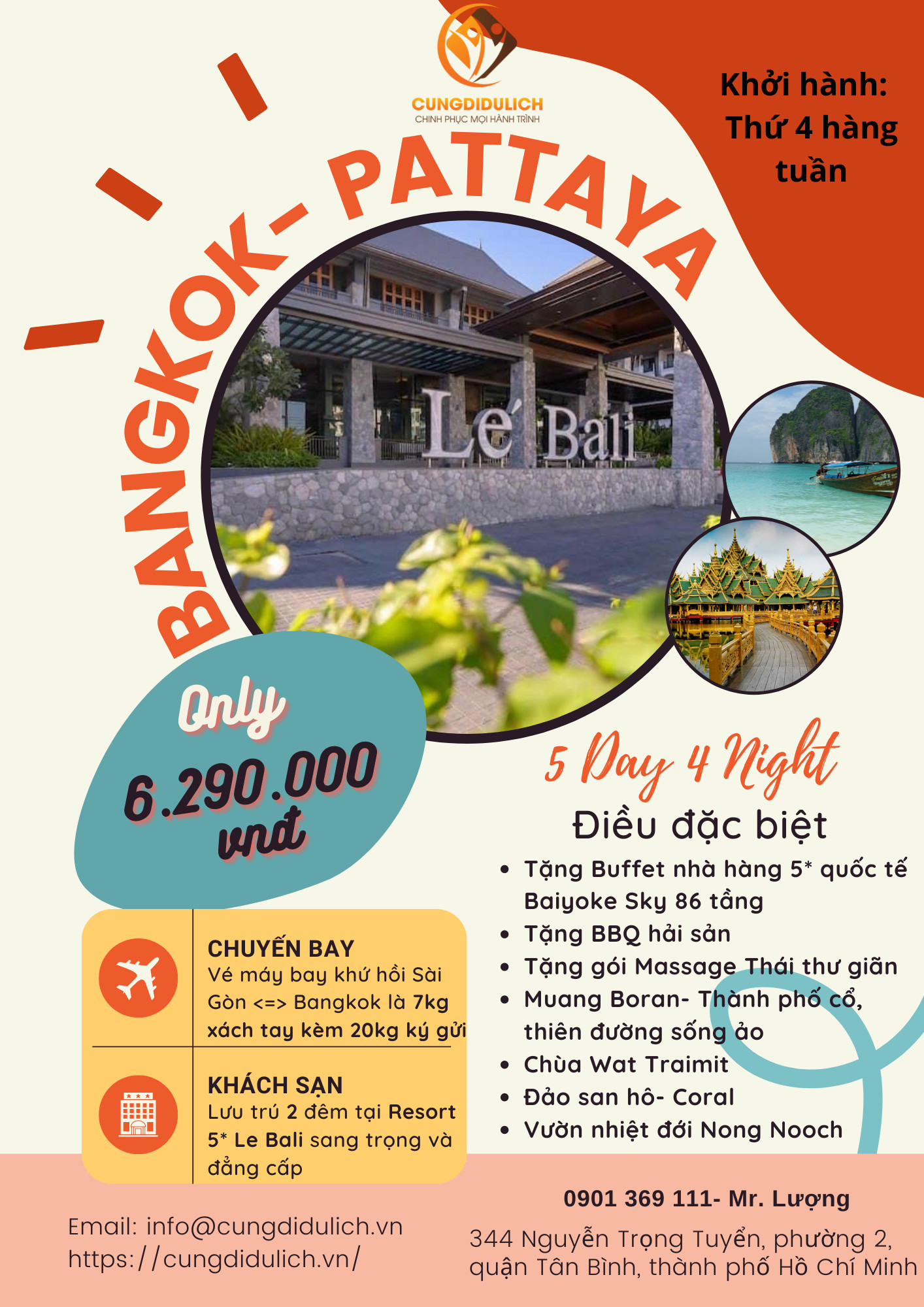 DU LỊCH THÁI LAN BANGKOK - PATTAYA 5N4Đ 5*