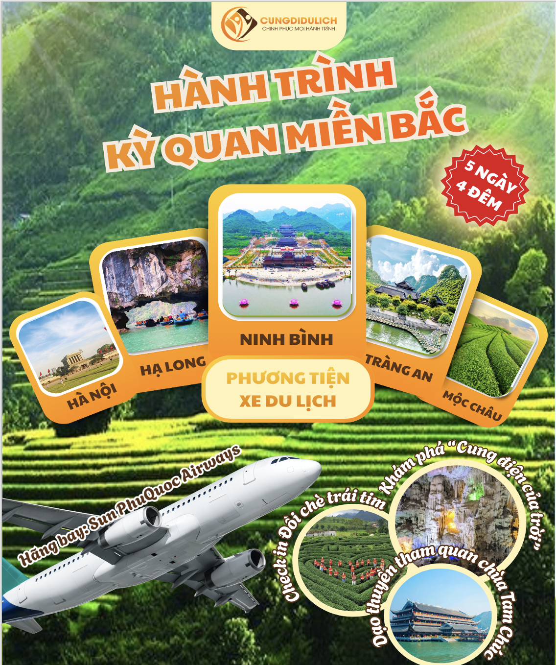 Cùng đi Hà Nội - Hạ Long - Ninh Bình - Mộc Châu