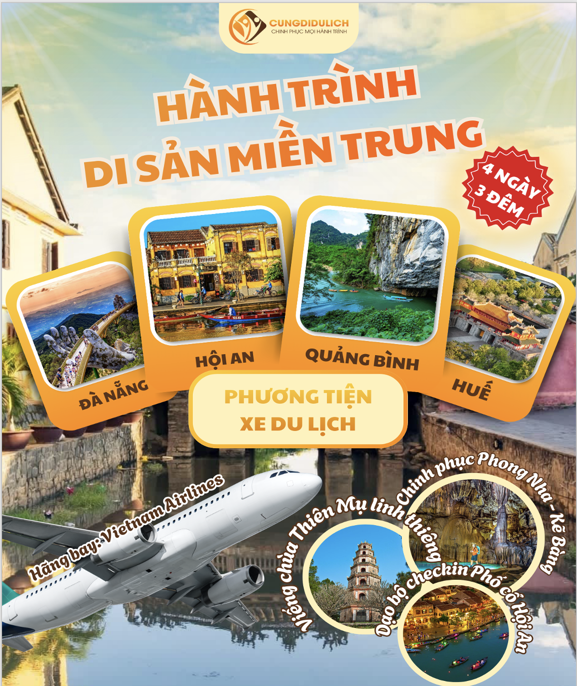 Cùng đi Đà Nẵng – Huế – Quảng Bình – bay Vietnam Airlines