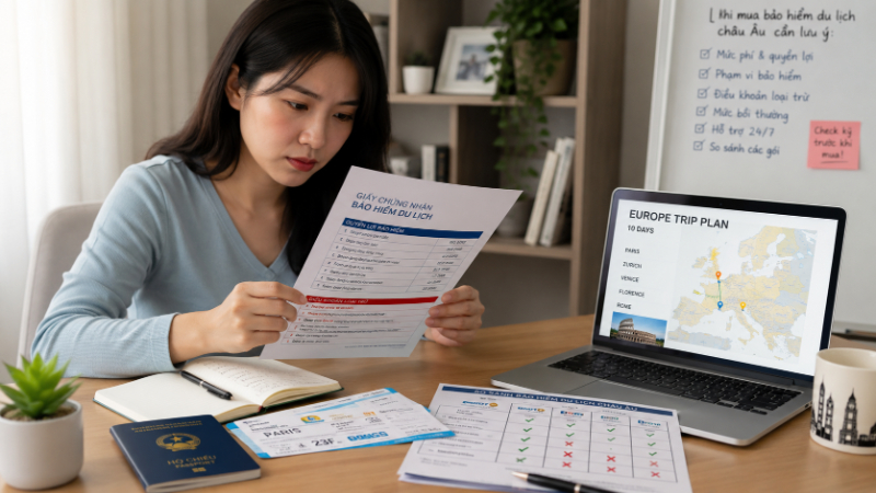 Mua bảo hiểm du lịch châu Âu cần lưu ý gì để không ảnh hưởng hồ sơ visa?