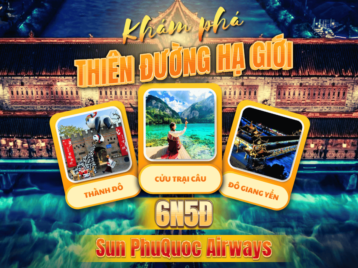 Thành Đô – Cửu Trại Câu – Đô Giang Uyển (bay 9G)