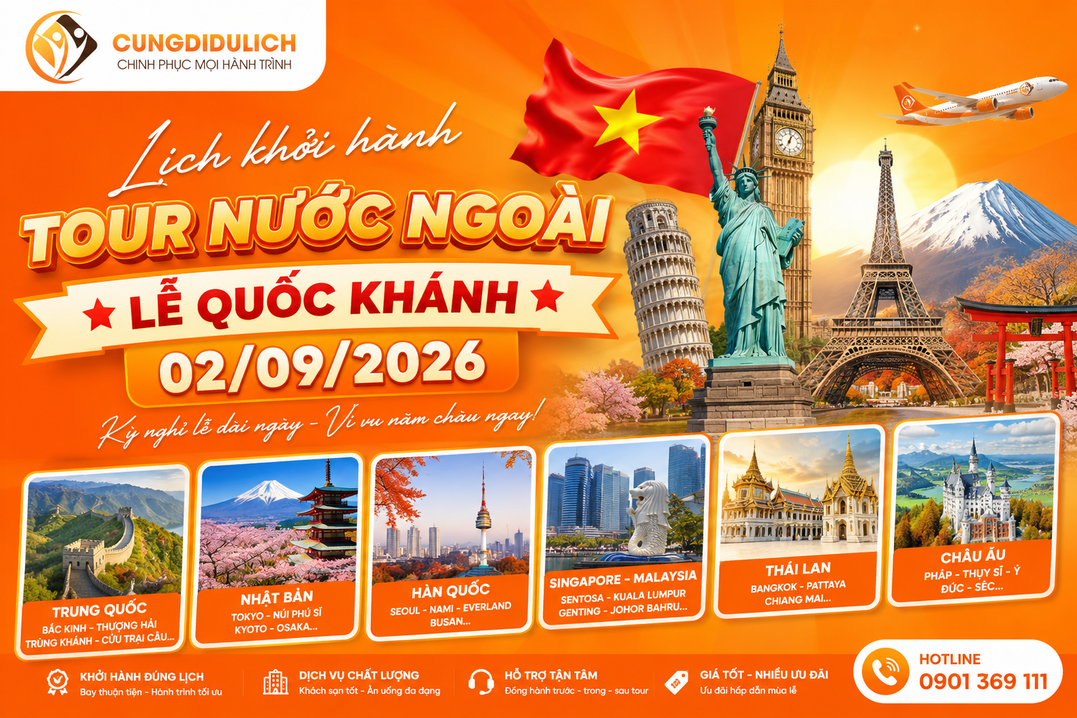 Lịch Khởi Hành Tour Nước Ngoài Lễ 2/9: "Phá Đảo" Châu Á Chỉ Từ 8.990k
