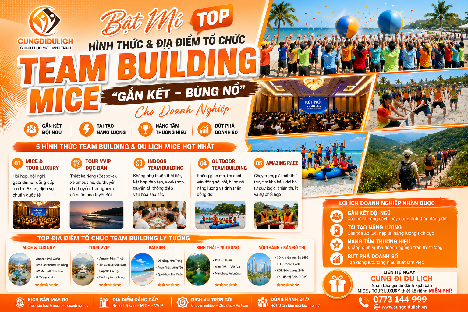 Top Hình Thức Team Building MICE & Tour Luxury VVIP Cho Doanh Nghiệp