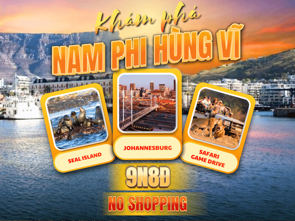 Nam Phi: Cape Town – Johannesburg – Safari Game