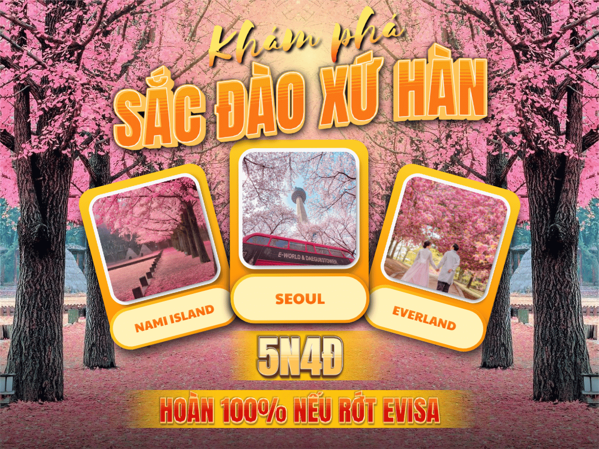 Hàn Quốc : Seoul – mùa hoa Anh Đào – bay VJ tối