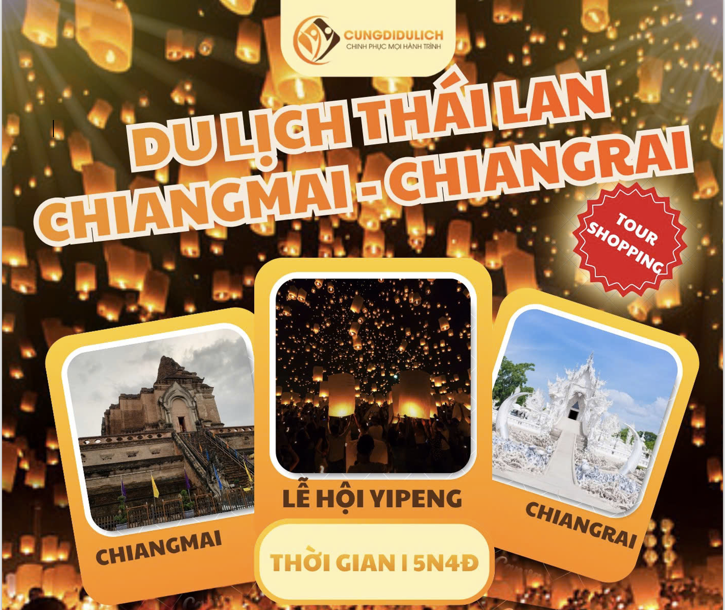 Chiang Mai – Chiang Rai (Lễ hội Yi Peng) 5 ngày 4 đêm