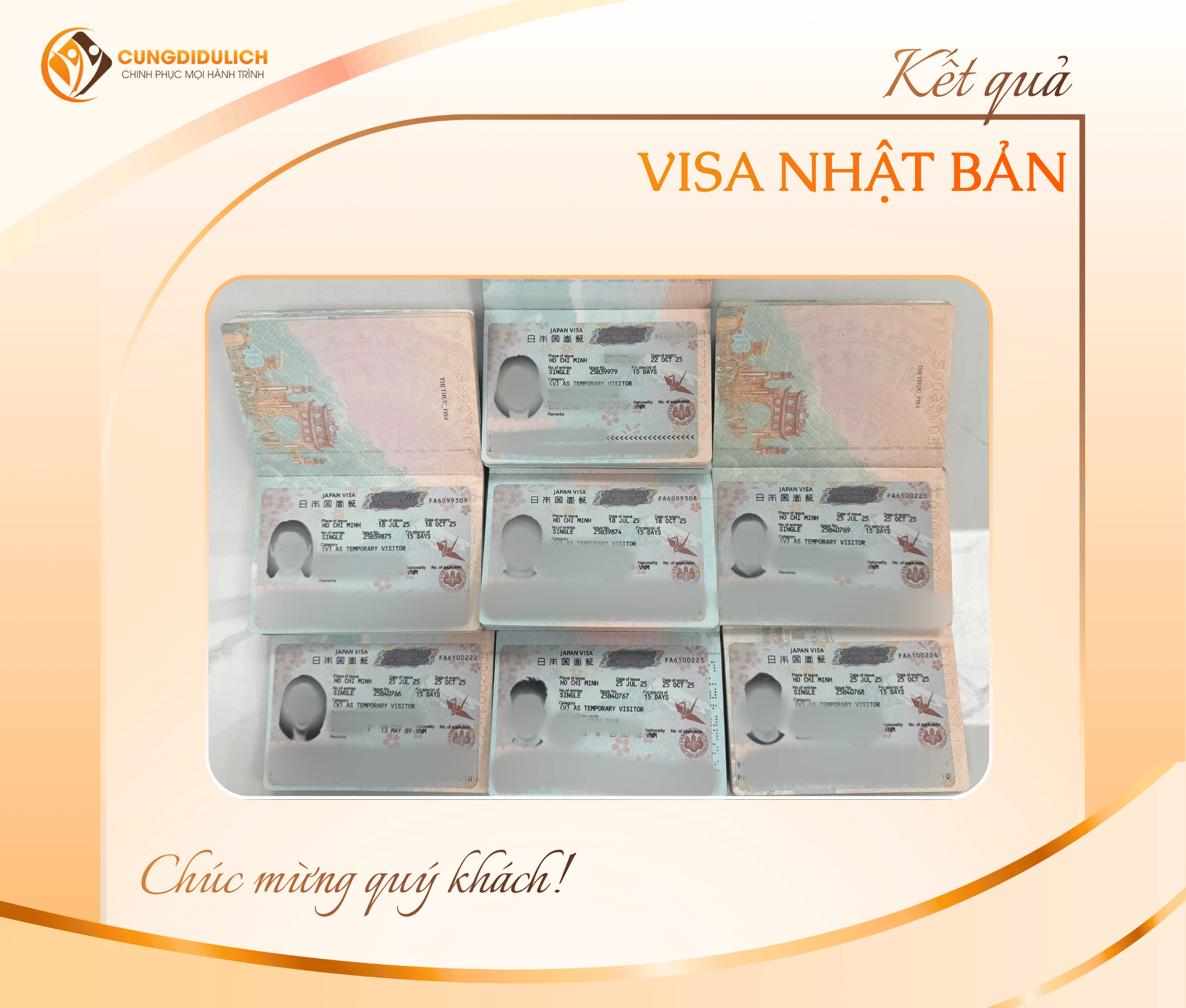 Kết quả VISA NHẬT BẢN – Nhóm khách
