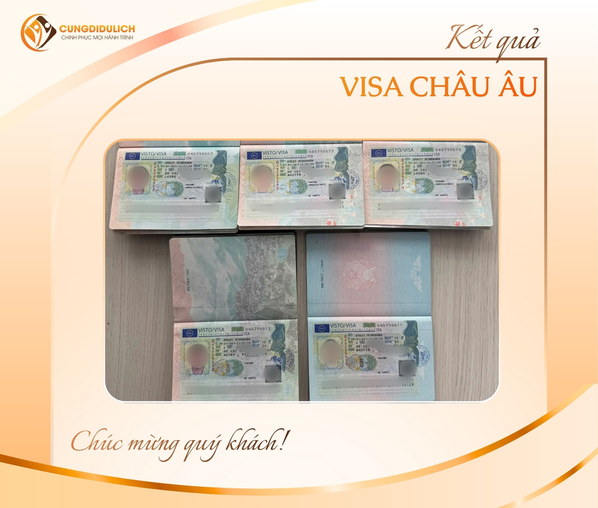 Kết quả VISA CHÂU ÂU – Nhóm khách