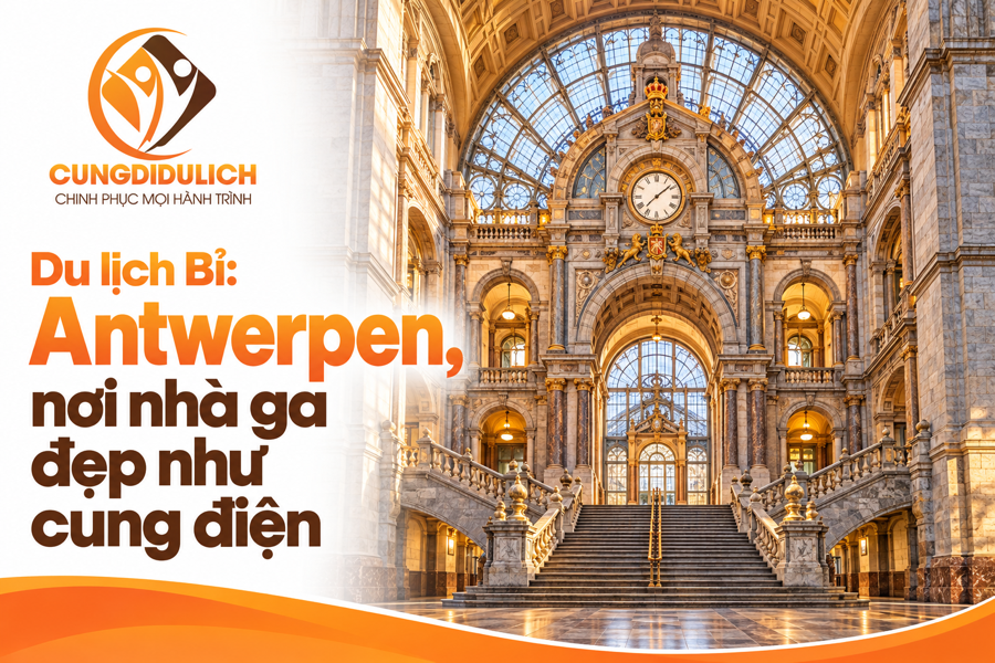 Du lịch Bỉ: Antwerpen, nơi nhà ga đẹp như cung điện